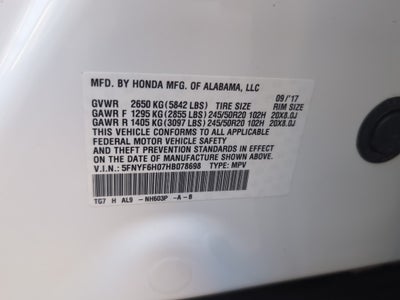 2017 Honda Pilot Elite